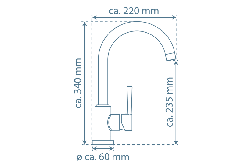 Niederdruck - Küchenarmatur ZMN 70 C, verchromt